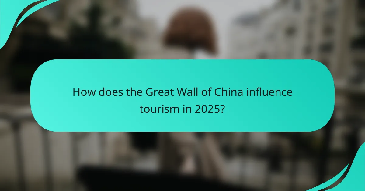 How does the Great Wall of China influence tourism in 2025?