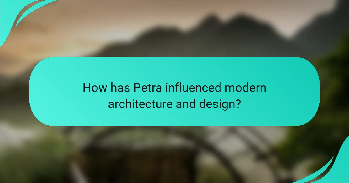 How has Petra influenced modern architecture and design?
